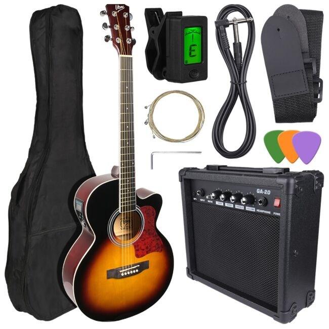 Produktbild No Name V-TONE EAG SET SB Elektroakustische Gitarre. + Verstärker (Halbakustik Gitarren Set)