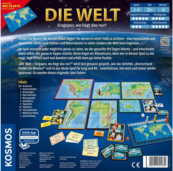 Image du produit Kosmos Le monde - Singapour, où est-il? (Allemand)