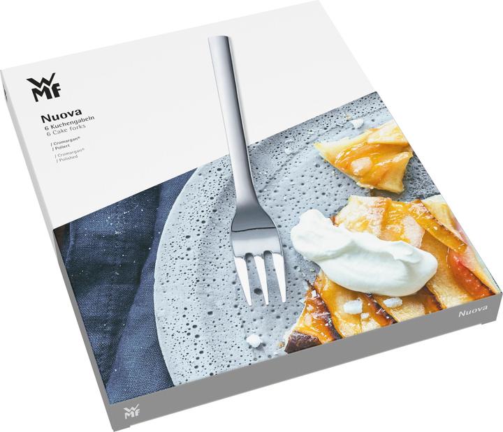 Productafbeelding WMF Taartvorkje Dessertvorkje Bestek 6 stuks Nuova Roestvrij Staal 18/10 (6 Stuk, Vork)
