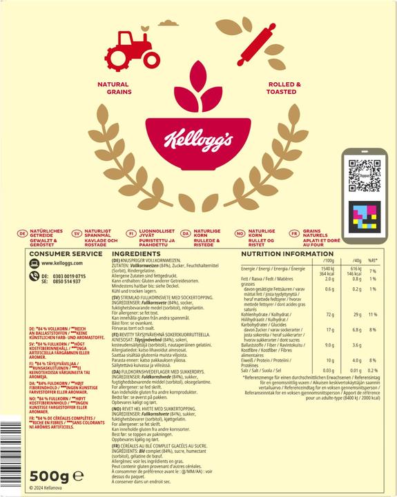 Nutritional values and ingredients Kellogg's Premium (567 g)