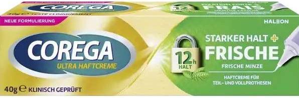 Actual product image Corega Ultra Haftcr starke Halt Fris 40g