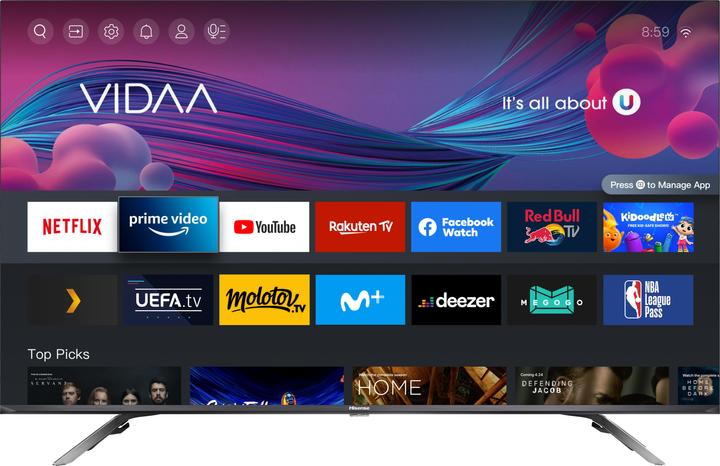 Productafbeelding Hisense 50E76GQ TV (50 inch) Ultra HD Smart TV Wi-Fi, Titanium (50", QLED, 4K, 2021)