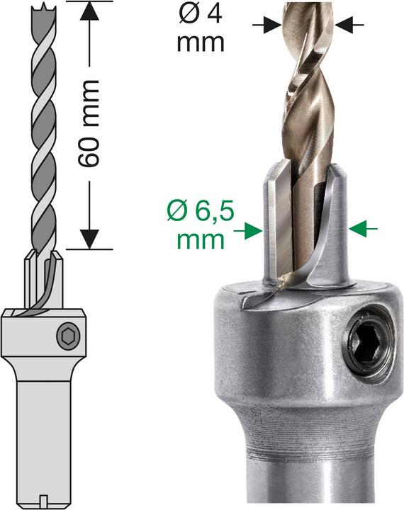 Actual product image Spax Drill Countersink Step Drill 4 Terrace 4 mm Drill Diameter 60 mm Length (5000009186049) (4 millimetres)