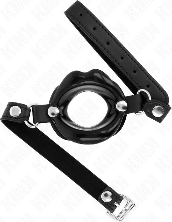 Pipedream KINK - LIP 8 CM KNOB WITH BLACK PLASTIC LEATHER STRAP 63 x 2 CM ADJUSTABLE 39-58 CM