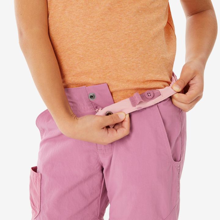 Immagine prodotto Quechua Zip-Off-Hose MH500 Kinder Gr. 92–116 Bergwandern rosa (116, 122)