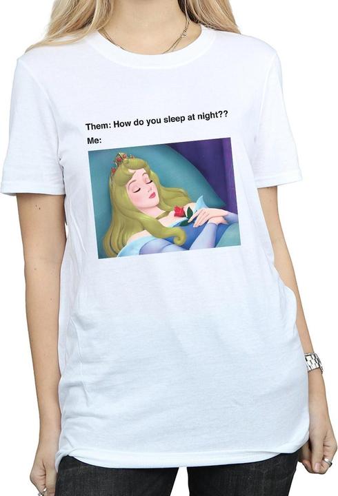 Actual product image Disney Womens/Ladies Sleeping Beauty Meme Cotton Boyfriend T-Shirt (L)