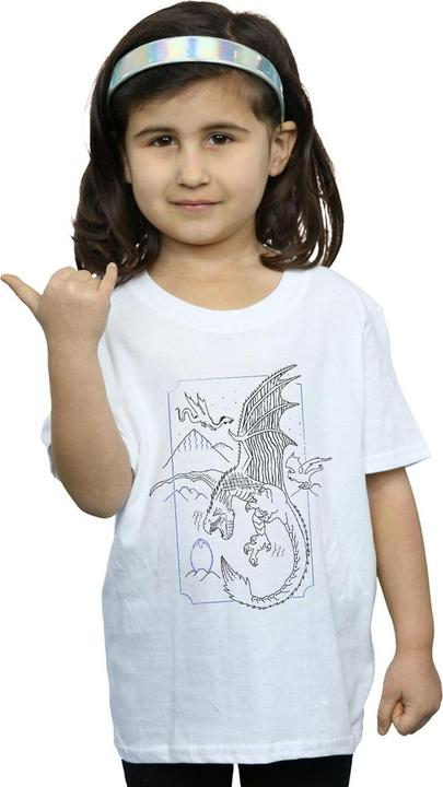 Produktbild Dragon Line Art TShirt Mädchen (140, 146)