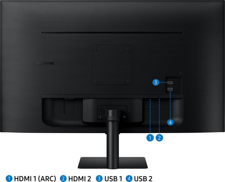 Actual product image Samsung LS27AM500NRXEN (1920 x 1080 pixels, 27")