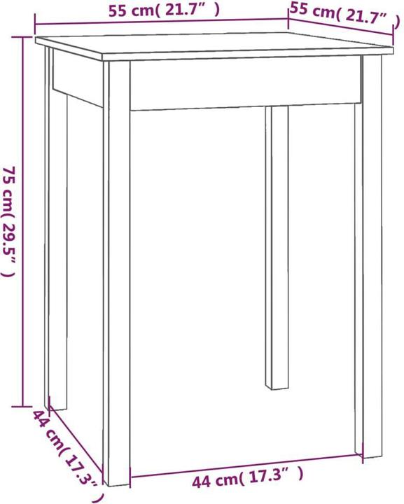 Produktbild VidaXL Baptiste (55 x 55 x 75 cm)