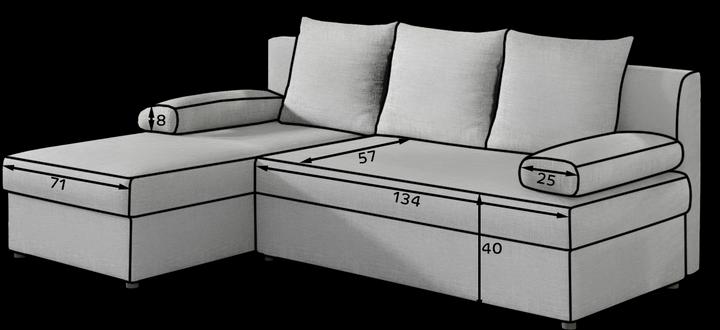 Produktbild ELTAP Gino (Ecksofa, 3-Sitzer, Bettsofa)