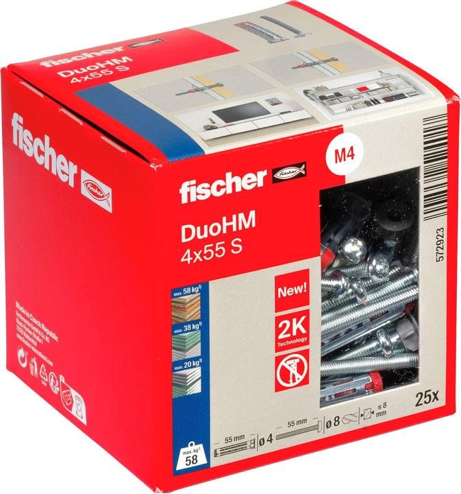 Produktbild Fischer DuoHM 4x55 S TX (25 Stk.)