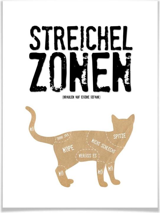 Image du produit Trenddeko Zones de caresses - Chat (30 x 40 cm)