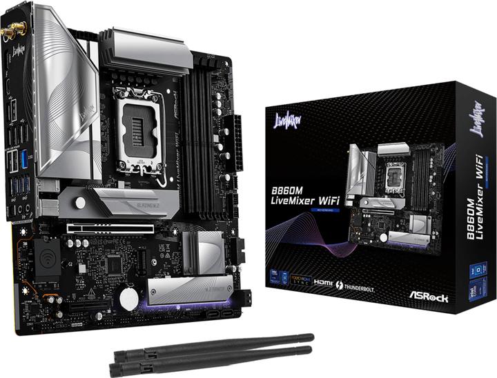 Actual product image AsRock B860M LiveMixer WiFi DDR5 Intel S retail (Socket S1, Intel B860, mATX)