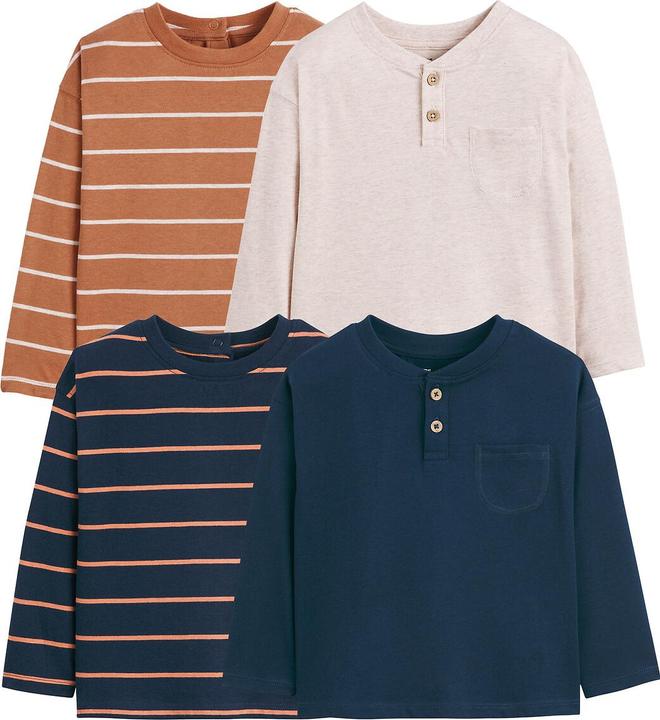 La Redoute Collections 4er-Pack Langarm-Shirts