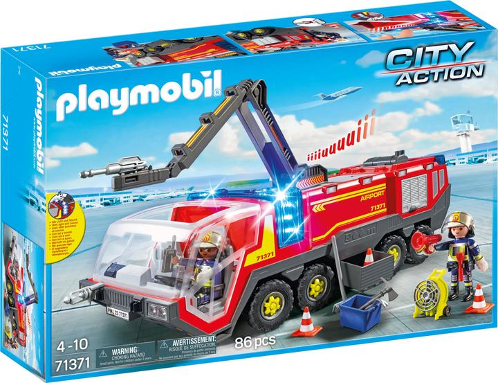 Actual product image Playmobil 71371 Airport Fire Truck with Light and Sound (71371, Playmobil City Action)