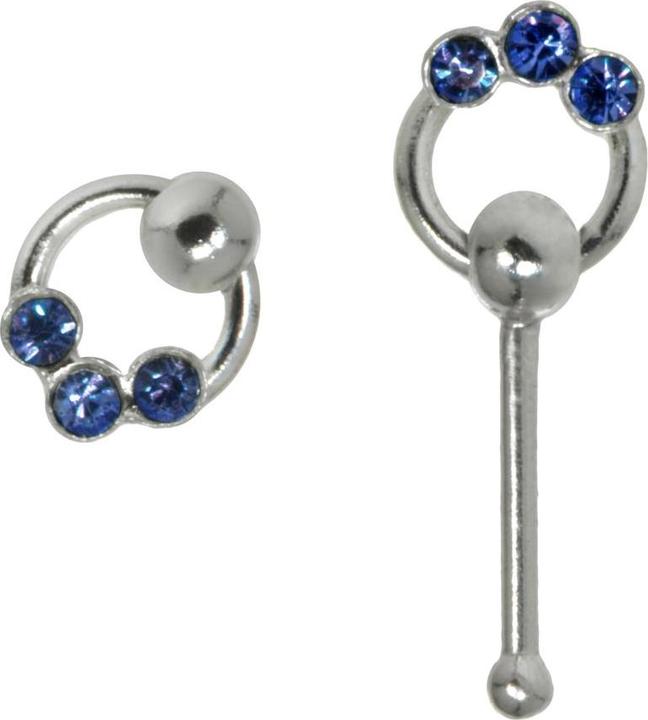 Actual product image Bijouteria Nose piercing (Crystal, Silver 925)