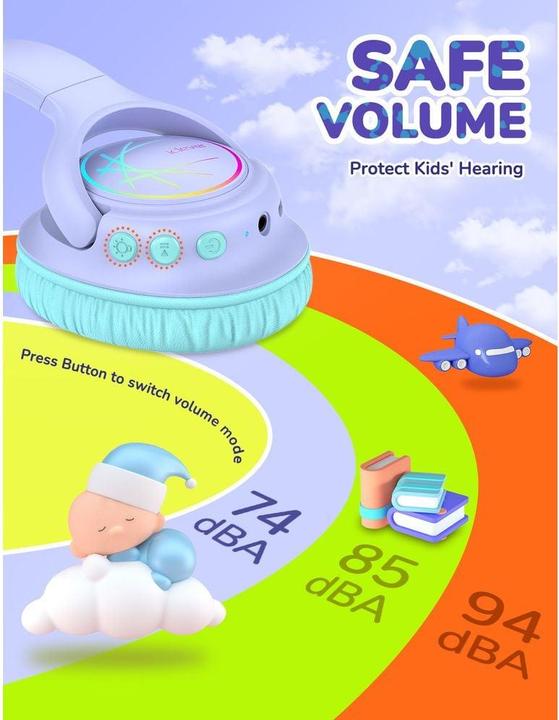 Immagine prodotto Iclever Headphone Kids BT & Cable LED