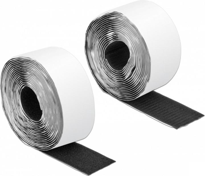 Produktbild Delock Klettband-Rolle 5m x 50 mm Haft und Flauschband Schwarz (50 mm)