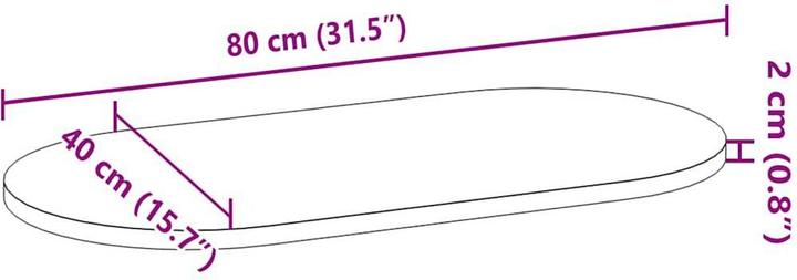 Image du produit VidaXL Lyndsey (80 x 40 x 2 cm)