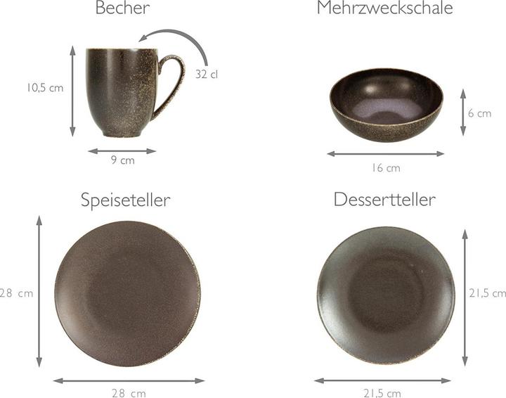 Actual product image CreaTable Rusty (16 Piece)