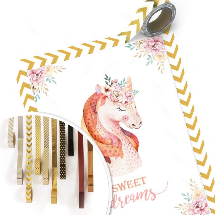 Produktbild Trenddeko Kvilis - Sweet Dreams - Einhorn mit Blumenkranz (60 x 80 cm)
