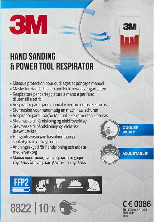 Actual product image 3M Respirator 8822 (FFP2, 10 x)