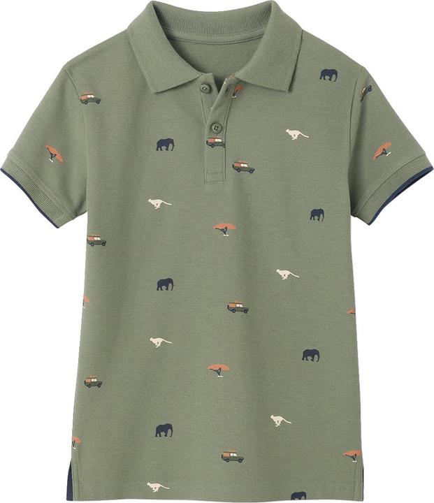 Vertbaudet Jungen Poloshirt mit Allover-Print