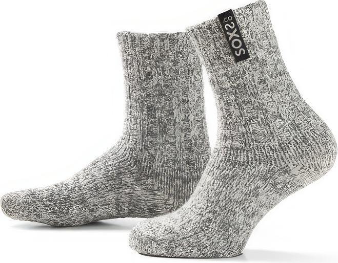 Image du produit Soxs Chaussettes en laine grise pour femmes et hommes Jet Black, chaussettes pour mollets (Une unité par pack, 44 - 48, 43 - 46, 42 - 46)