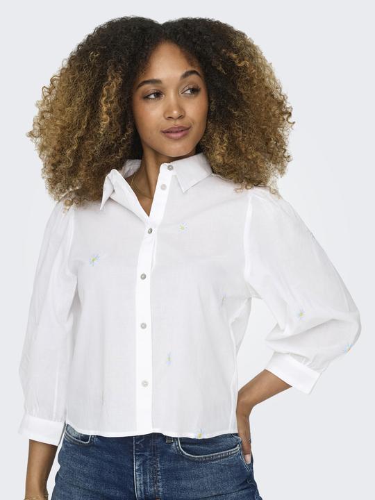 Image du produit Only Box Fit Col de chemise Poignets avec bouton Coupe de bras volumineuse Chemise (XS)