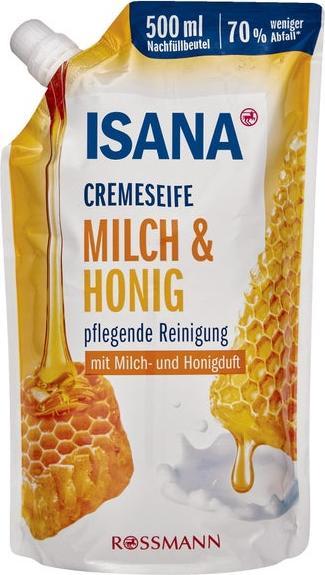 Produktbild Isana Nachfüllbe.Milch u. Ho. (Handseife Nachfüllpackung, 500 ml)