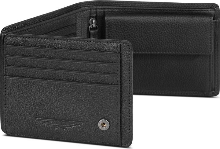 Image du produit Police Geldbörse RFID Leder 12 cm ausklappbar mit Reissverschlussfach