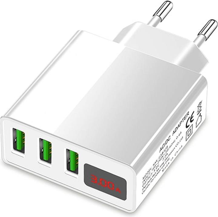 Eaxus USB-Ladegerät 3-Fach mit Spannungsanzeige