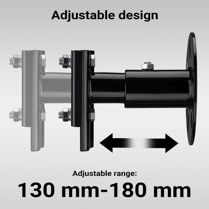 Image du produit Wiltec Logement cric levage support roue secours arrière Acier Réglable 5-6,75"