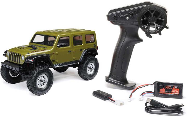 Immagine prodotto Axial SCX24 Jeep Wrangler JLU 4X4 Grün 1/24 Rock Crawler Brushed RTR (RTR pronto all'uso)