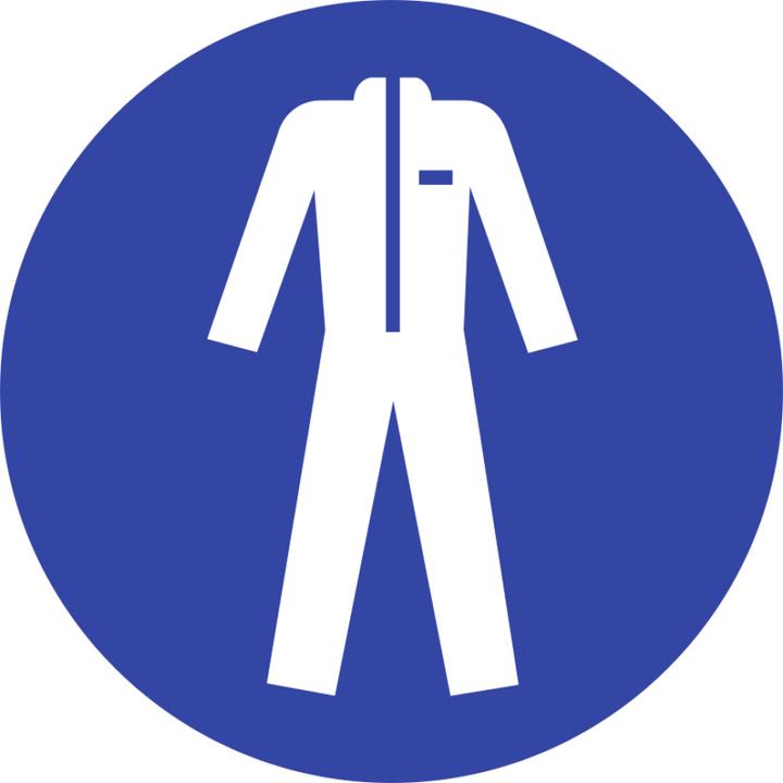 Actual product image Moravia Mandatory sign Use protective clothing Aluminium, Ø 200 mm