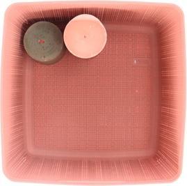 Actual product image Curver Jute cube storage basket 17L Rose Dawn (1 x, 27 x 27 x 28 cm)