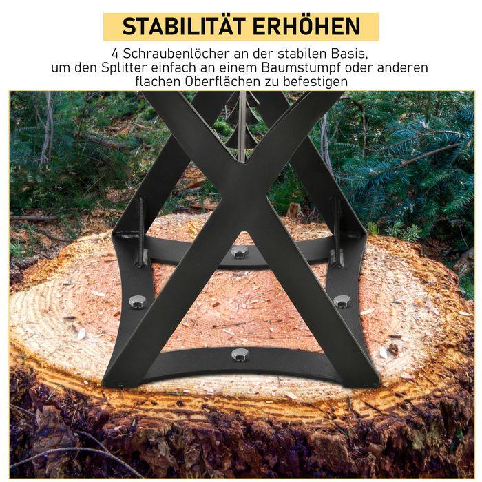 Actual product image Swisshandel24 Wood splitter manual carbon steel firewood splitter