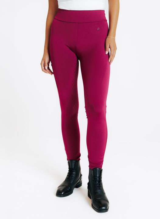Fouganza Reitleggings 500 Full Grip Damen lila (L)