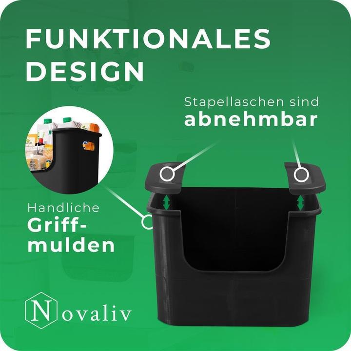 Immagine prodotto Novaliv 6x Aufbewahrungsbox Bad Organizer Kleiderschrank Schubladen Ordnungssystem Schwarz Wohnmobil