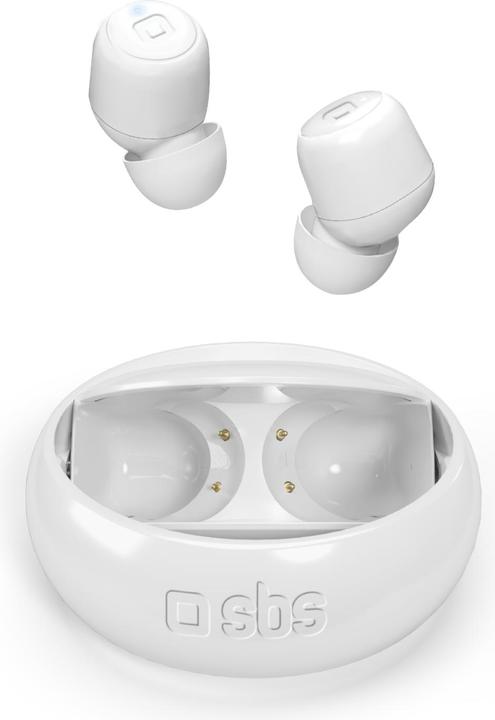 Produktbild SBS TWIN SPIN Kopfhörer mit 350mAh Ladestation white (90 h, Kabellos)