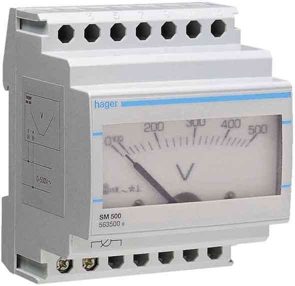 Hager HAG SM015 Amperemeter analog 0-15A AC Direktmessung 4PLE
