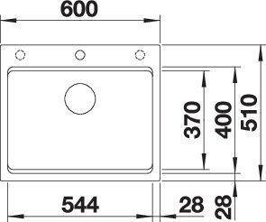 Actual product image Blanco Etagon 6 (Top-mounted sink, 60 cm, 51 cm)