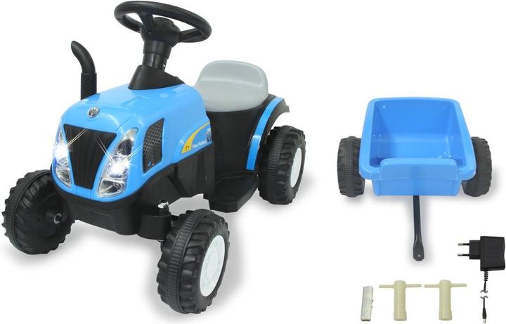 Productafbeelding Jamara Zitmaaier New Holland met aanhangwagen blauw 6V (6 V)