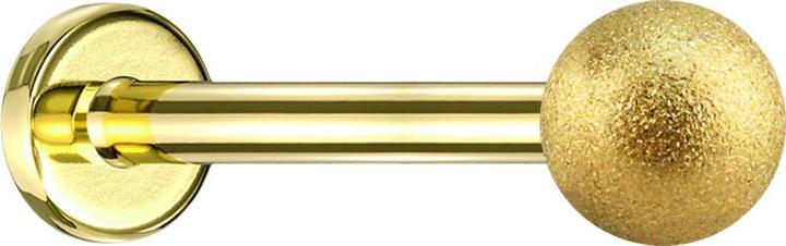 Produktbild Star Piercing Micro Labret vergoldet mit Kugel gesprenkelt (Chirurgenstahl 316L, ohne Messing)