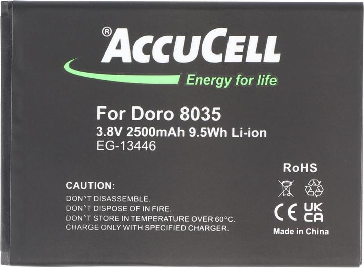 Image du produit AccuCell Batterie Doro 8035 Li-ion Type de batterie DBT-2500A, DBS-0170