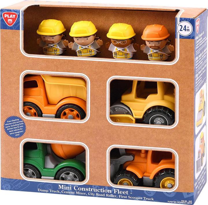 Produktbild Play Mini Baufahrzeuge mit Figuren Spielset, 8-tlg.