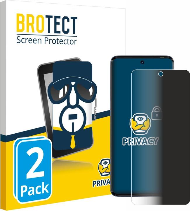 Produktbild BROTECT Sichtschutzfolie Anti-Spy Privacy Folie Blaulicht-Schutz (2 Stück, Tecno Camon 20 Pro)