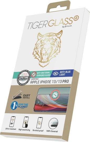 Actual product image Muvit Armoured glass, blue light filter, protective glass (1 Piece, Apple iPhone 13 Pro)