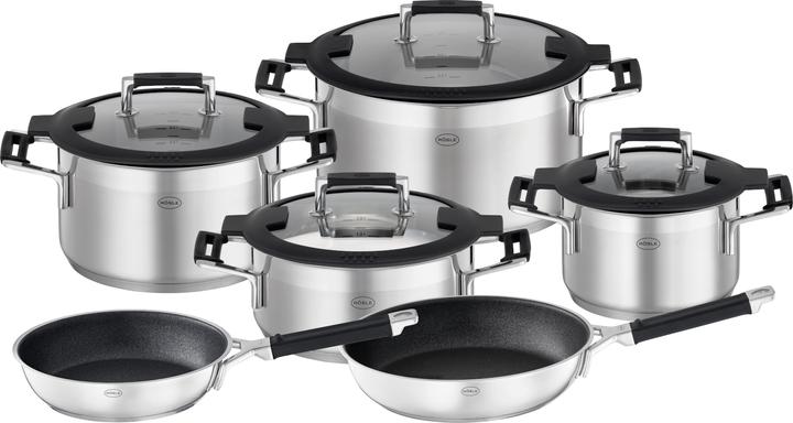 Image du produit Rösle Set de casseroles 6 pcs. SILENCE PRO acier inoxydable (Ensemble de casseroles et de poêles de cuisson, Acier inoxydable)