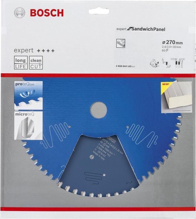 Image du produit Bosch Professional Zubehör Lame de scie circulaire Expert for Sandwich Panel, 270 x 30 x 2,4 mm, 60
